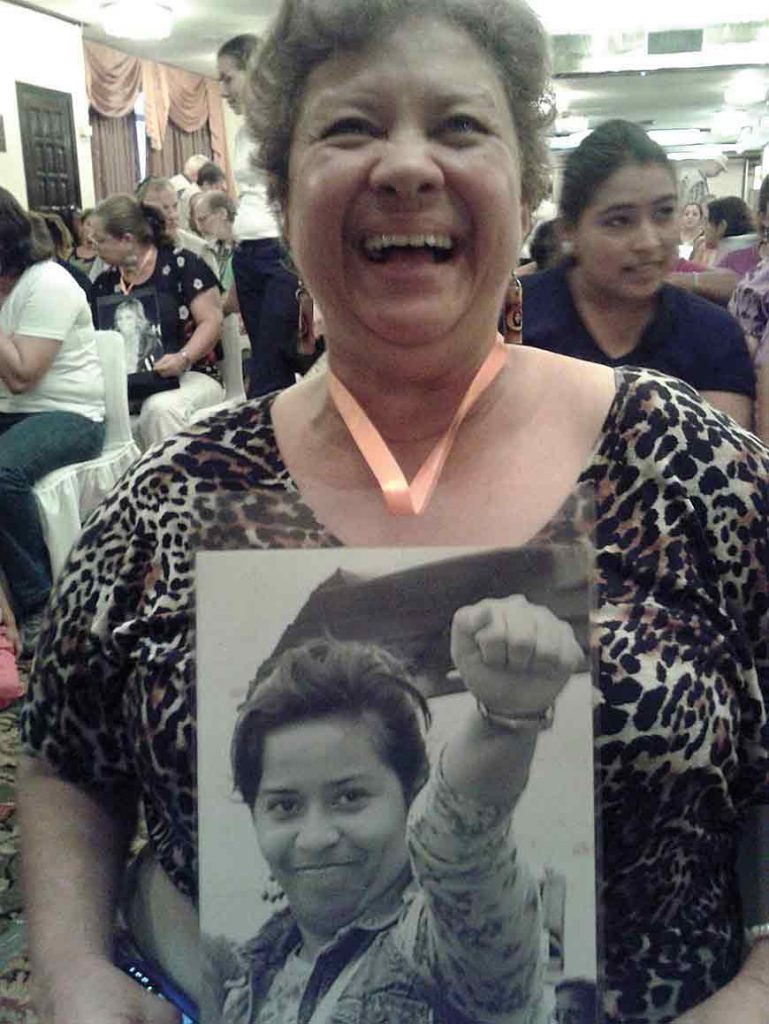 Isabel Sandoval, integrante del Foro de Mujeres por la Vida y del Frente Amplio de Resistencia Popular de San Pedro Sula. Foto: Florencia Goldsman.